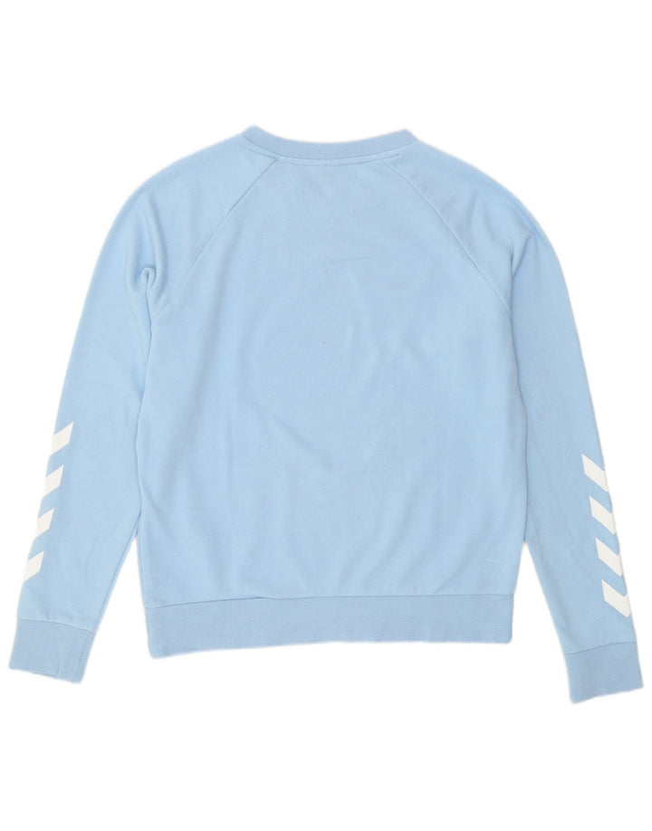 Hummel Mens Graphic Sweatshirt Jumper Small Blue Cotton