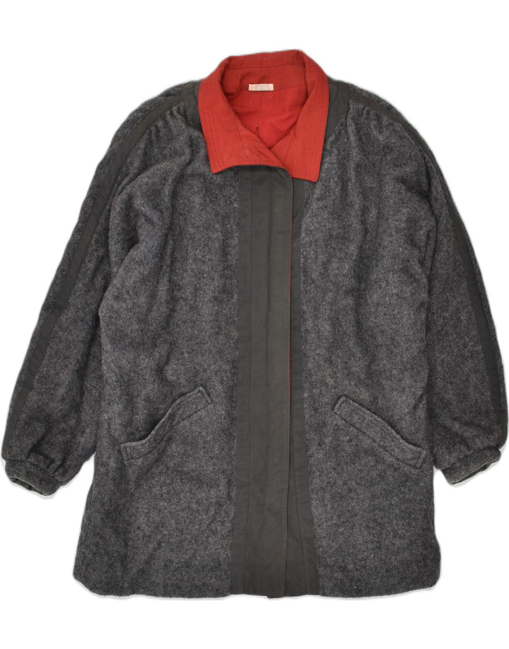 VINTAGE Womens Overcoat UK 18 XL Grey | Vintage | Thrift | Second-Hand | Used Clothing | Messina Hembry 