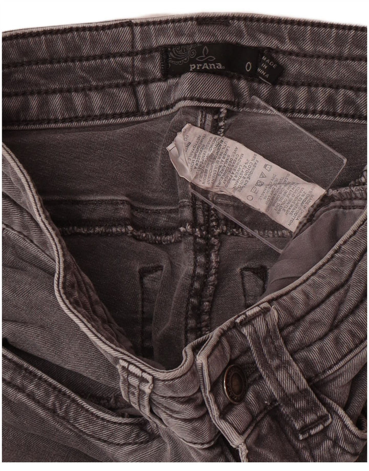 PRANA Womens Cargo Skinny Jeans US 0 XS W24 L26 Grey Cotton