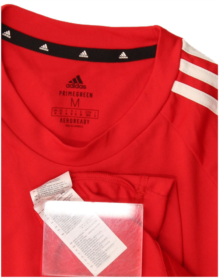 Adidas Mens Aeroready T-Shirt Top Medium Red Polyester