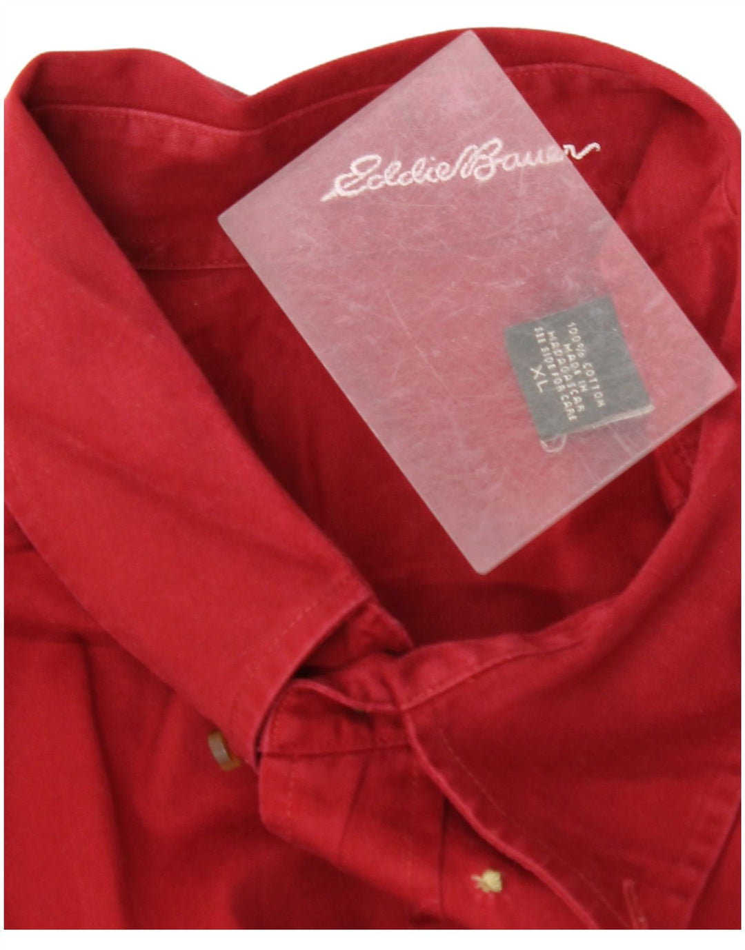 EDDIE BAUER Mens Shirt XL Red Cotton