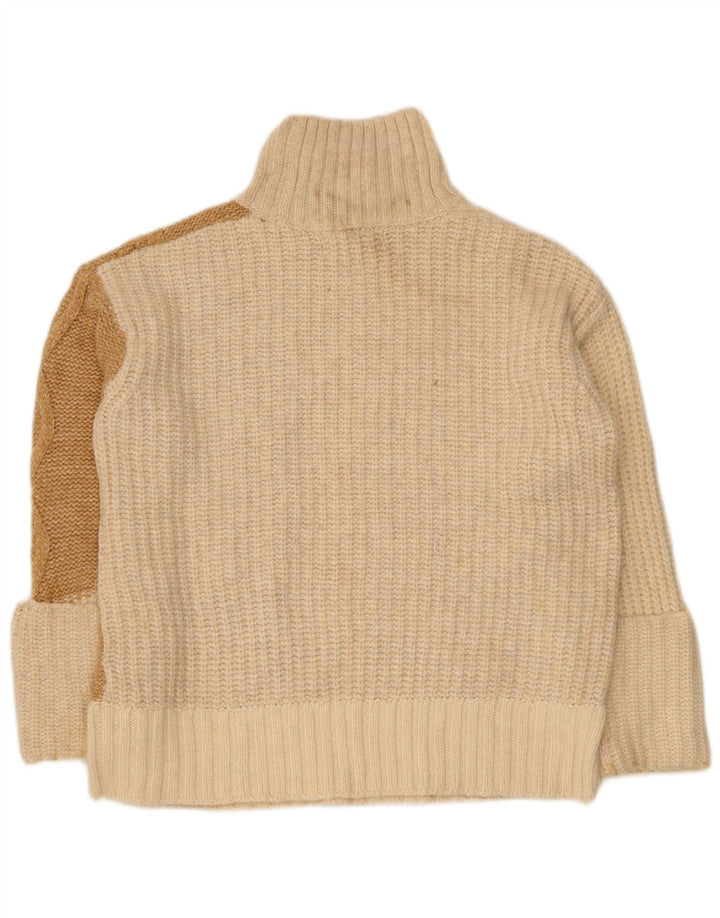 Marks & Spencer Womens Turtle Neck Jumper Sweater UK 10 Small Off White