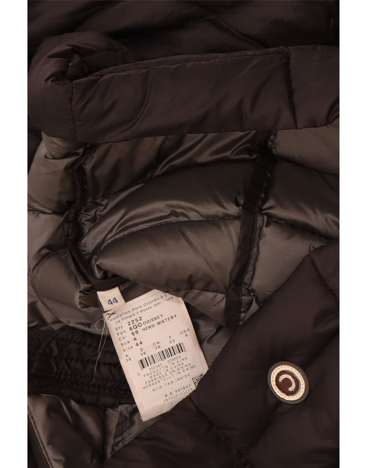 COLMAR Womens Hooded Padded Jacket IT 44 Medium Black Polyamide