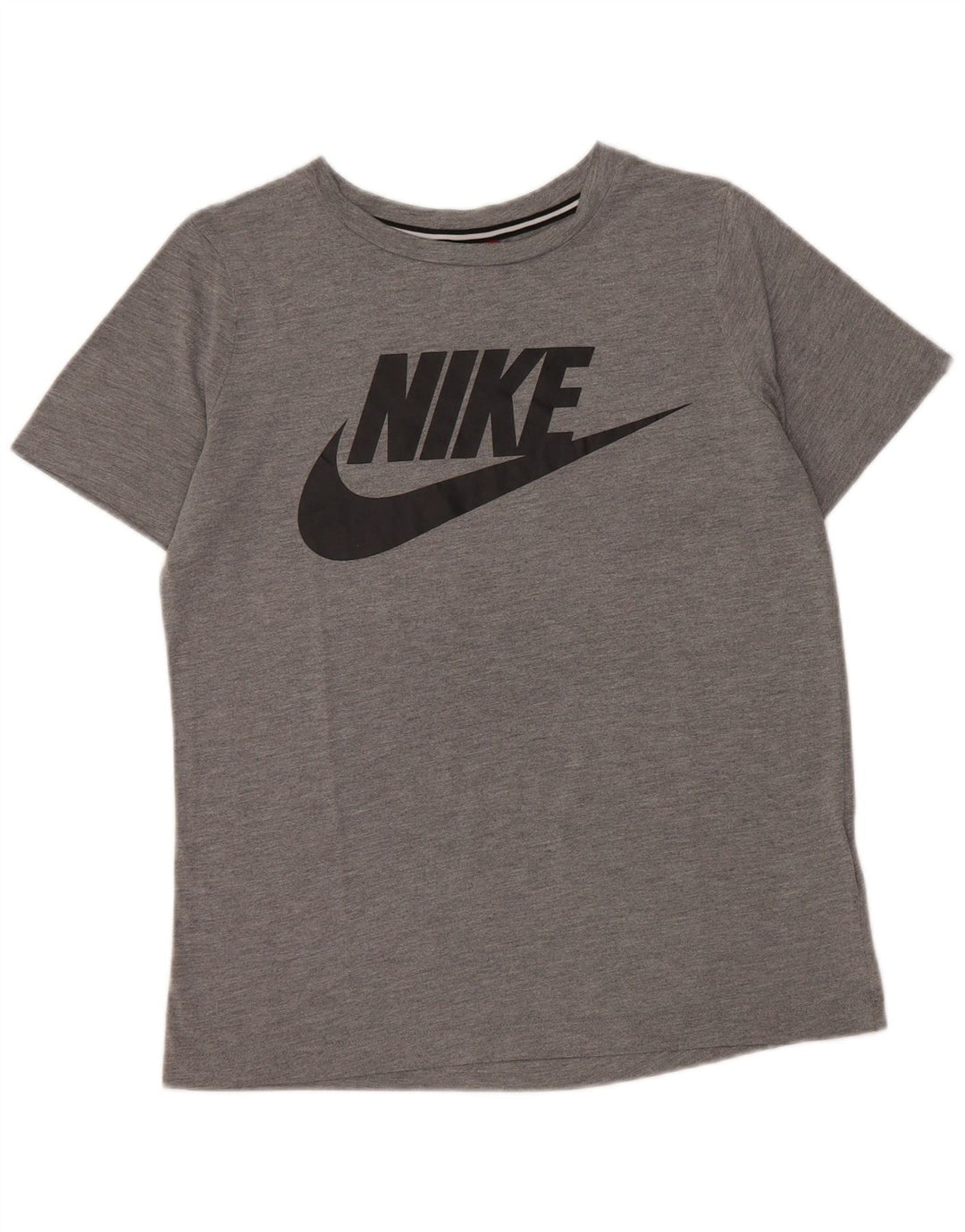 NIKE Womens Graphic T-Shirt Top UK 10 Small Grey Polyester