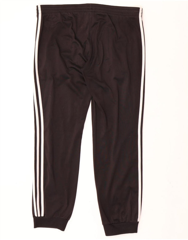 ADIDAS Womens Tracksuit Trousers Joggers UK 12/14 Medium  Black Polyester