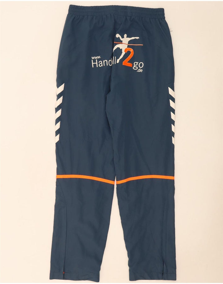 Hummel Mens Graphic Tracksuit Trousers Medium Navy Blue Colourblock
