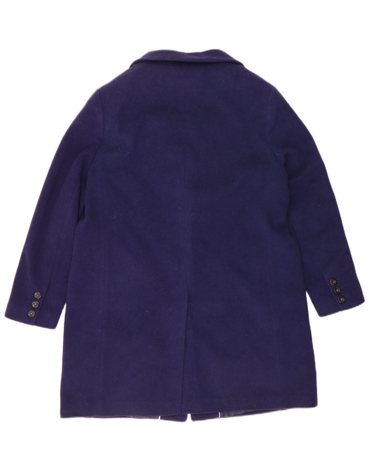 Marks & Spencer Womens Oversized Overcoat UK 16 Large Blue Wool