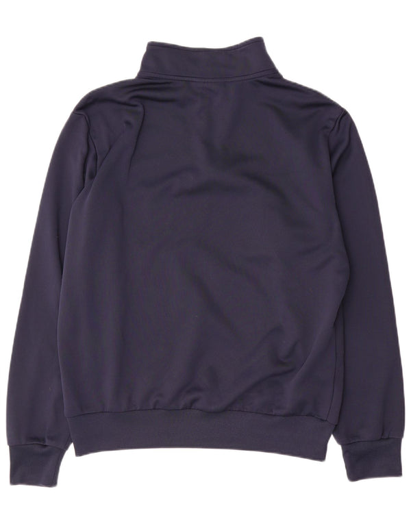 Lotto Mens Graphic Zip Neck Sweatshirt Jumper Medium Navy Blue Polyester