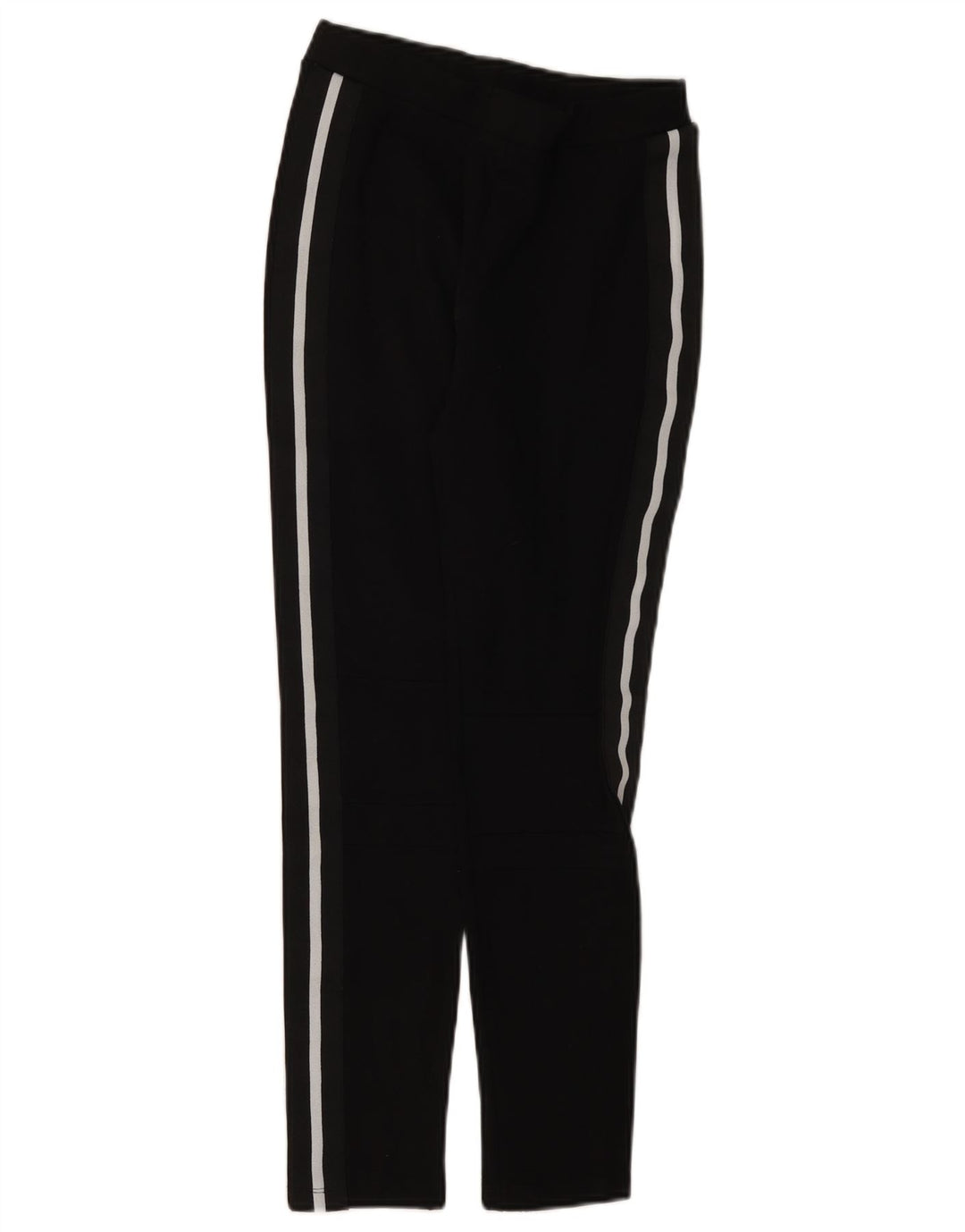 ZARA Womens Tracksuit Trousers UK 12 Medium  Black Striped Viscose