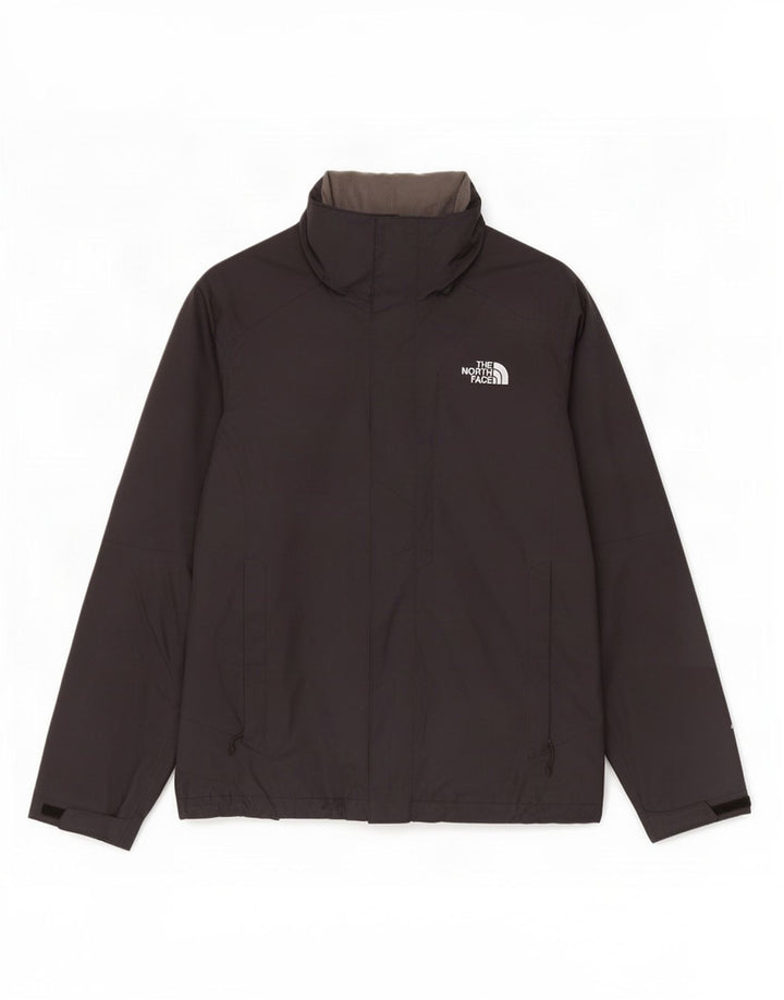 The North Face Mens Hooded Rain Jacket UK 38 Medium Black Polyester