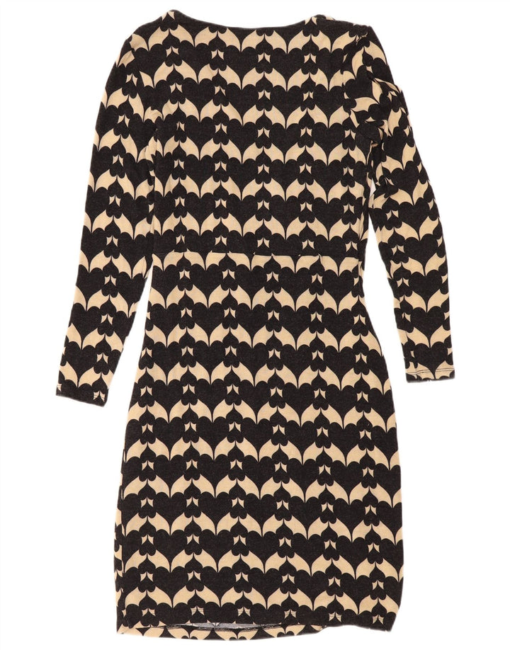 Phase Eight Womens Abstract Pattern Sheath Dress UK 12 Medium Black