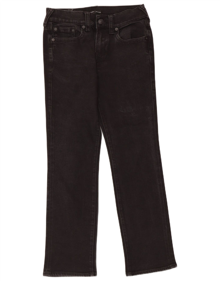 TRUE RELIGION Mens Ricky Relaxed Fit Straight Jeans W29 L30 Black Cotton