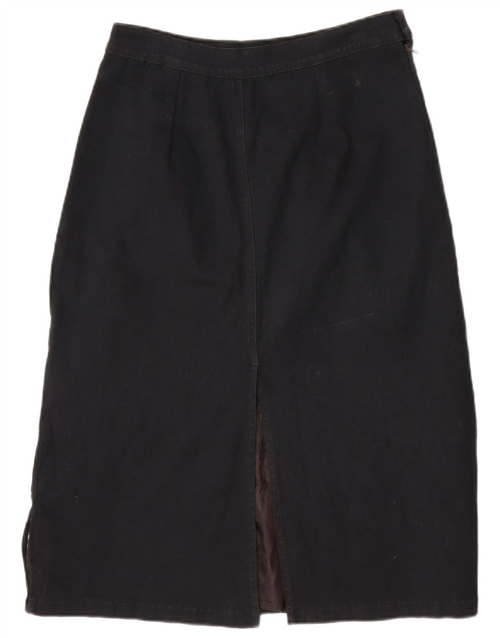 VINTAGE Womens Denim Skirt W30 Medium Black