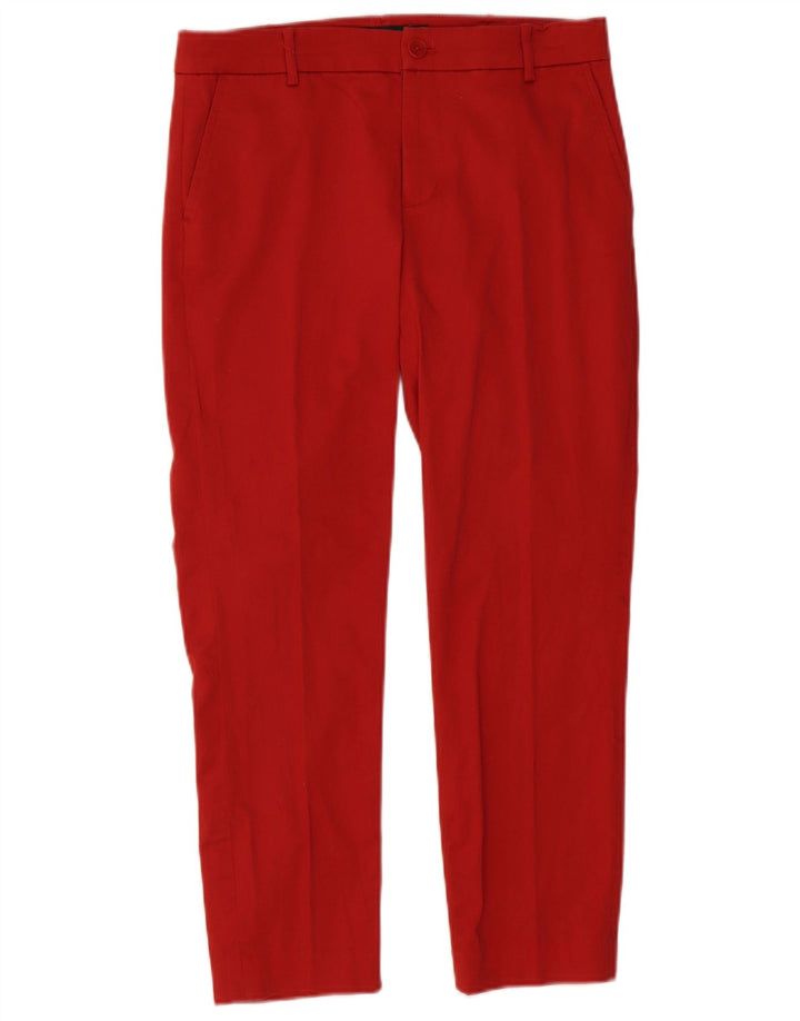 RALPH LAUREN Womens Slim Chino Trousers US 6 Medium W32 L26 Red Cotton