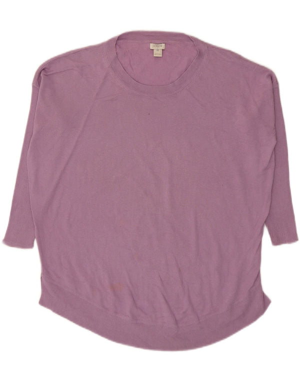 J. Crew Womens 3/4 Sleeve Oversized Boat Neck Jumper Sweater UK 6 XS Purple