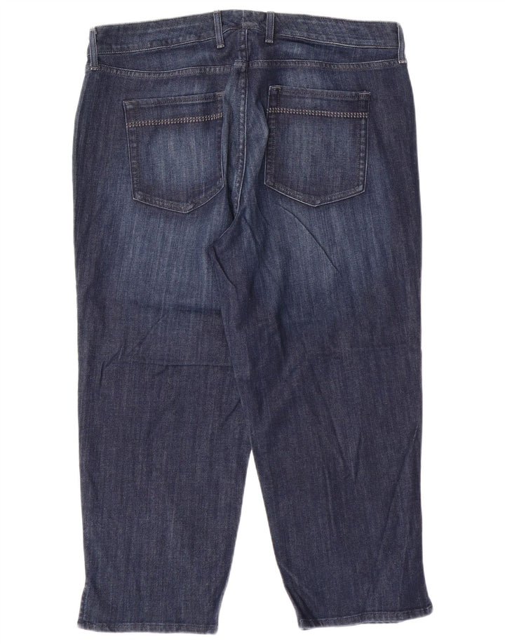 EDDIE BAUER Womens Curvy Capri Jeans US 16 2XL W38 L23 Blue Cotton