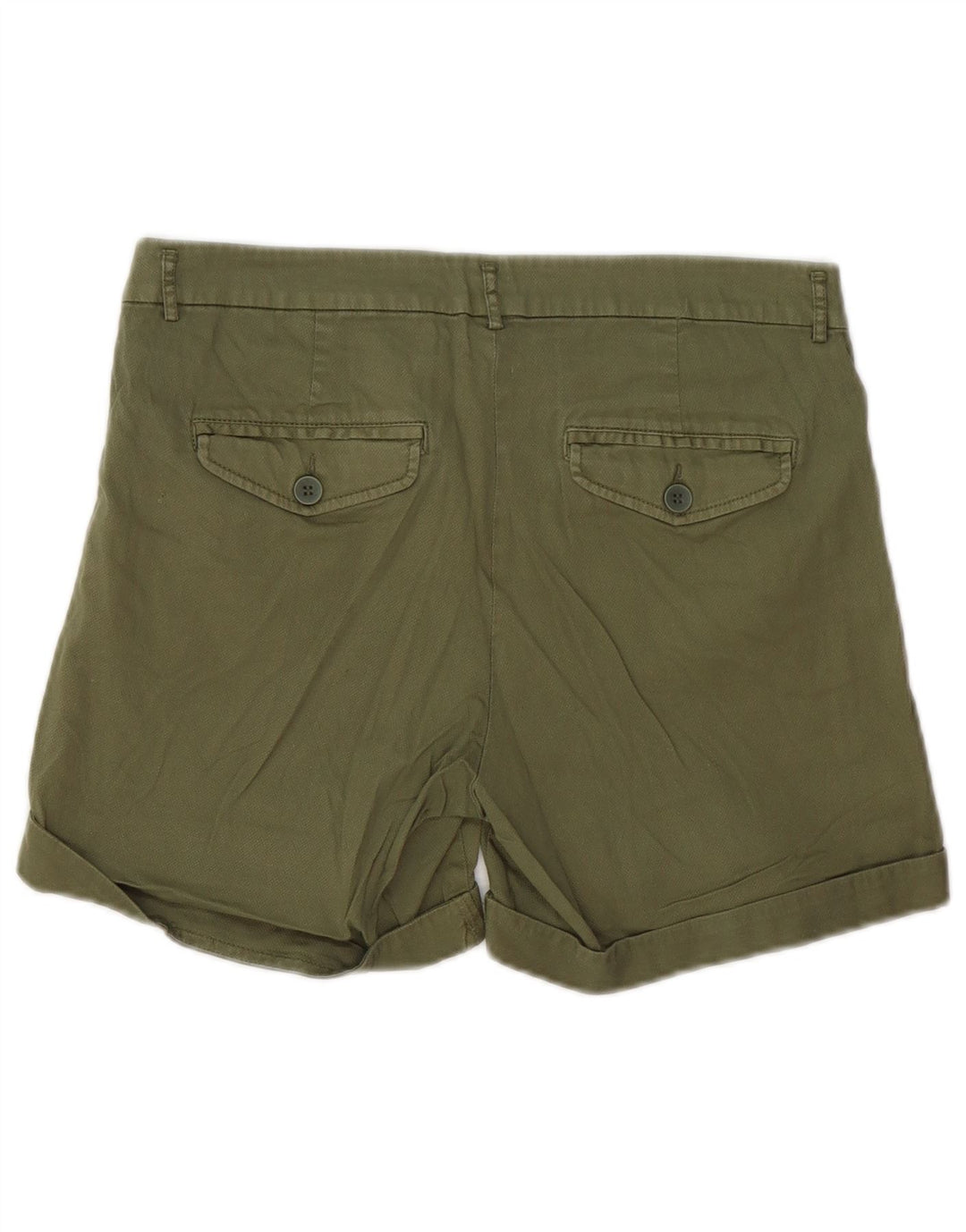 BENETTON Womens Chino Shorts UK 10 Small W30 Khaki Cotton