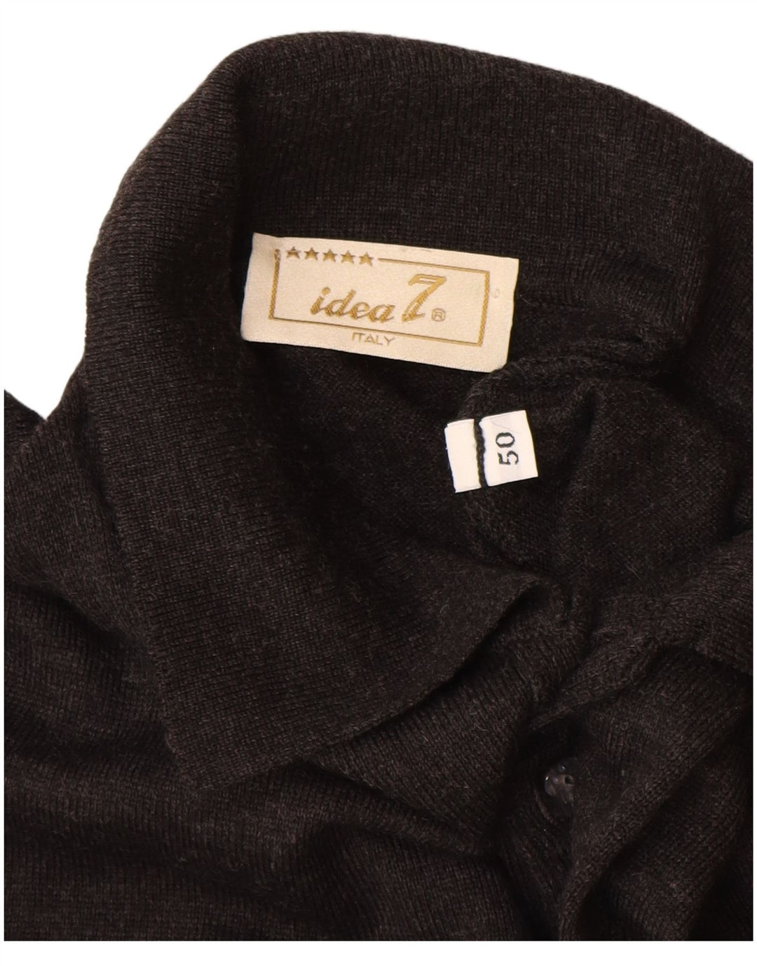Idea Mens Polo Neck Jumper Sweater IT 50 Medium Grey Wool