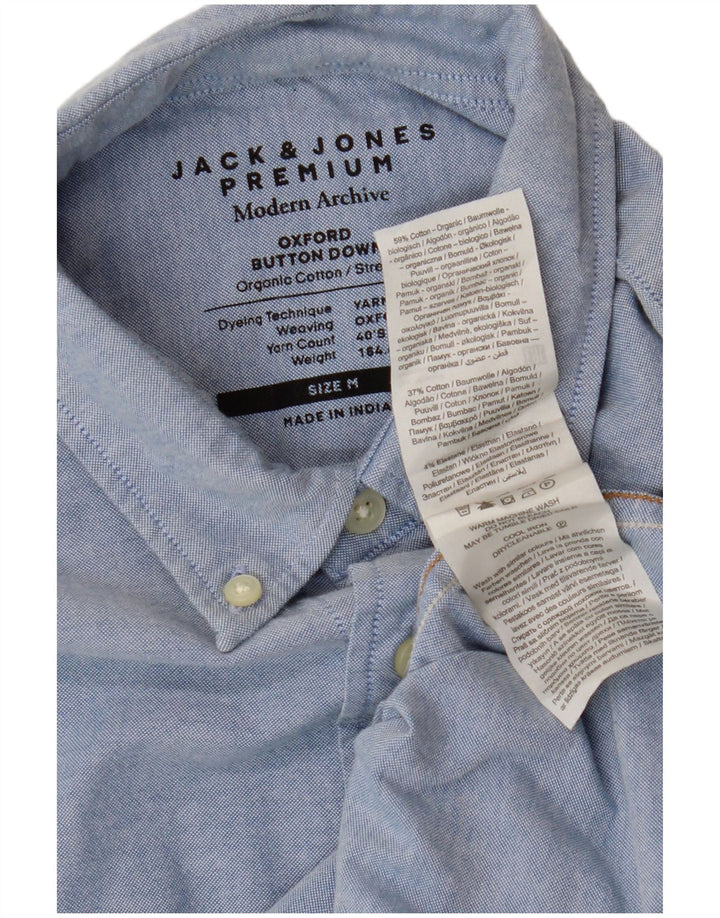 Jack & Jones Mens Shirt Medium Blue Cotton