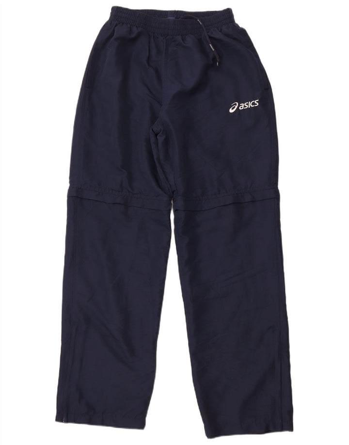 ASICS Womens Tracksuit Trousers UK 14 Large  Navy Blue Polyester