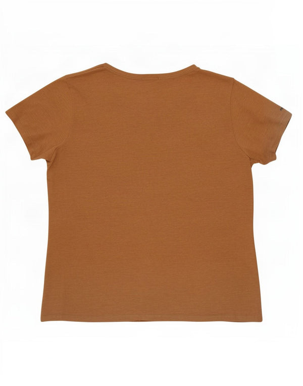 Columbia Womens Graphic T-Shirt Top UK 16 Large Beige