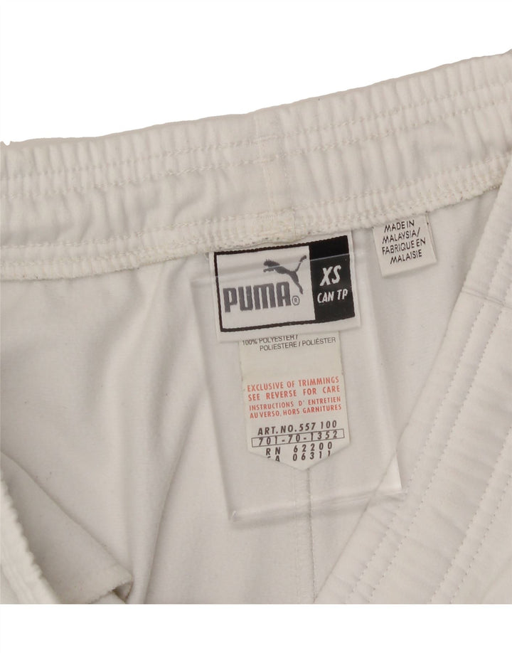 PUMA Mens Tracksuit Trousers XS  White Polyester Vintage Puma and Second-Hand Puma from Messina Hembry 