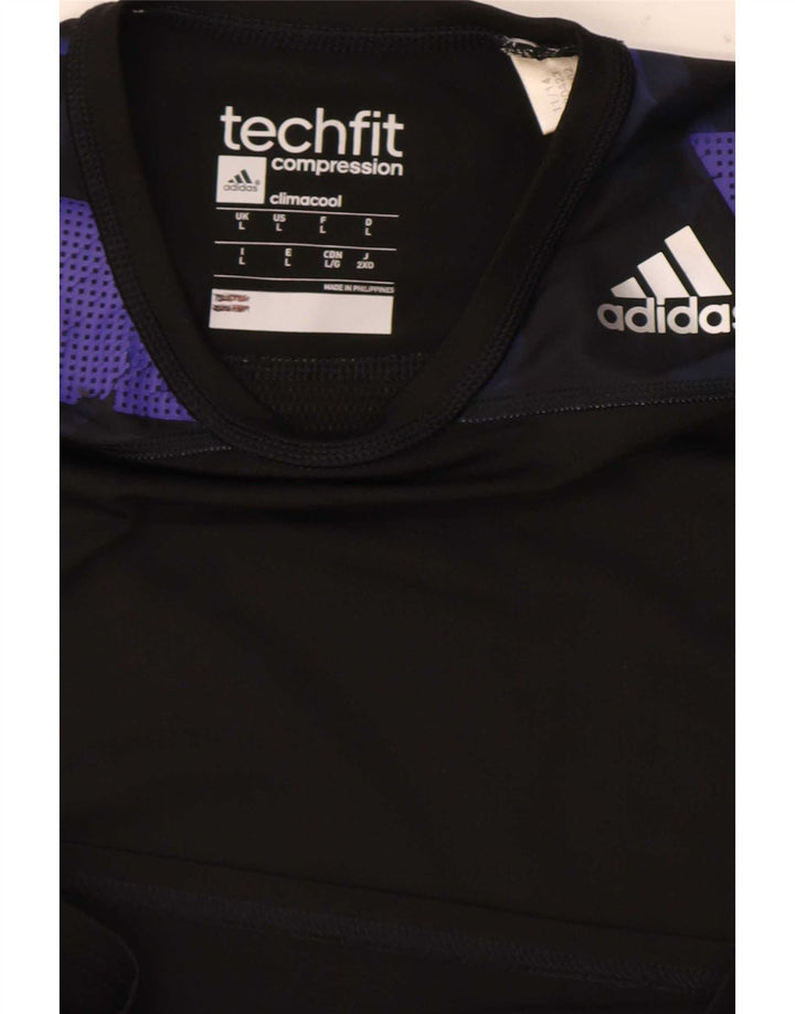 Adidas Mens Climacool Top 3/4 Sleeve Large Black Colourblock