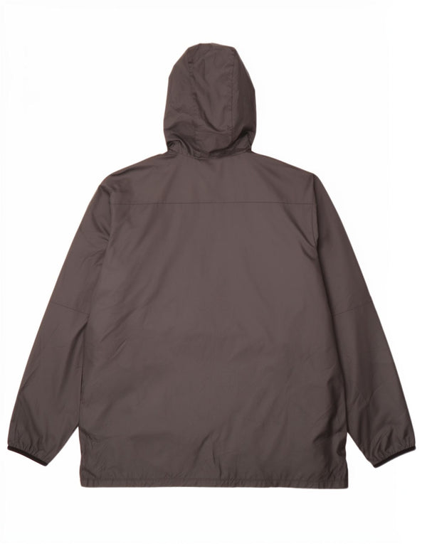 Nike Mens Graphic Hooded Rain Jacket UK 42 XL Black Polyester