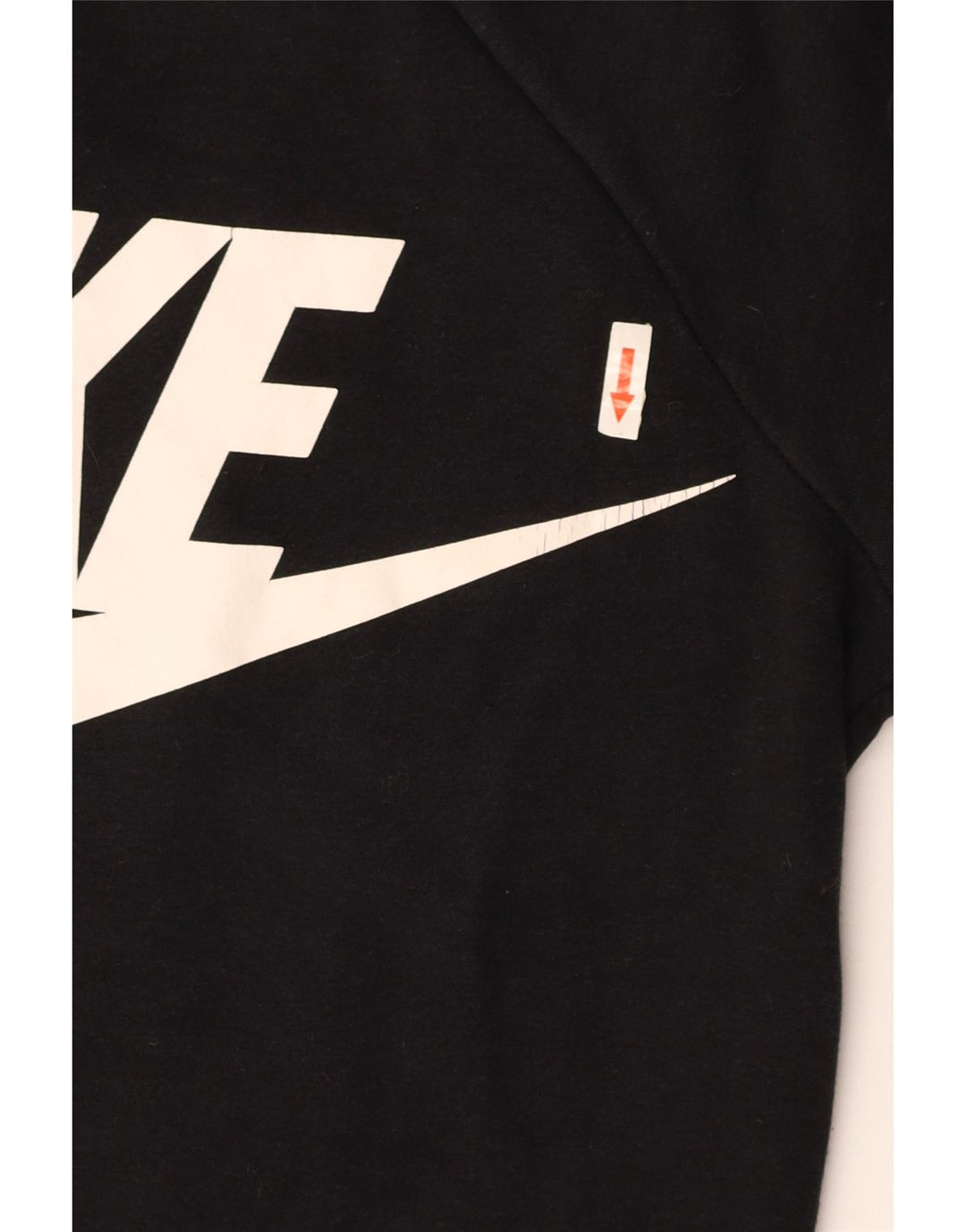 NIKE Womens Crop Oversized Graphic Sweatshirt Jumper UK 10 Small Black