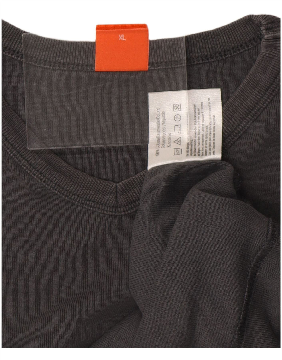 HUGO BOSS Mens T-Shirt Top XL Grey Cotton