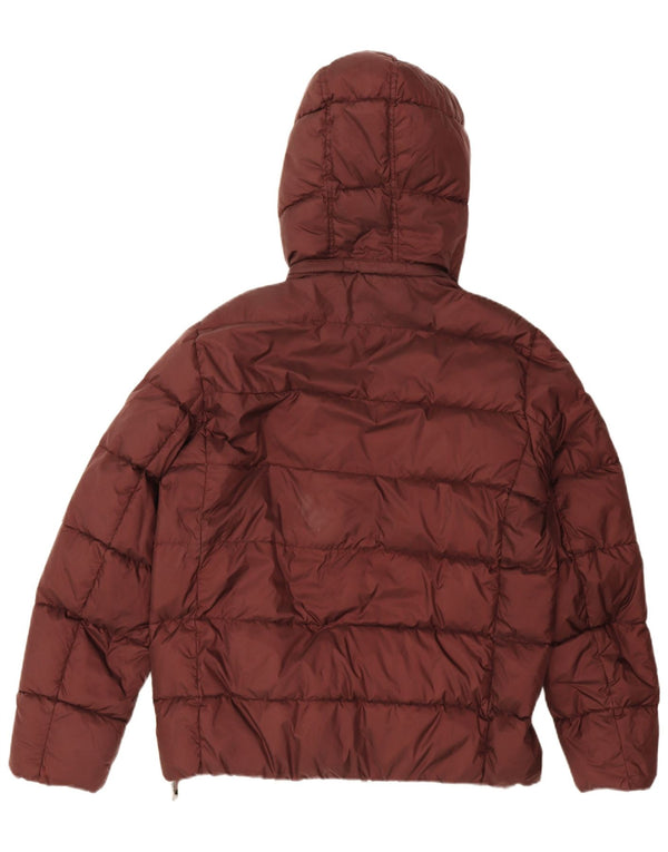 Michael Kors Mens Hooded Padded Jacket UK 40 Large Burgundy Nylon