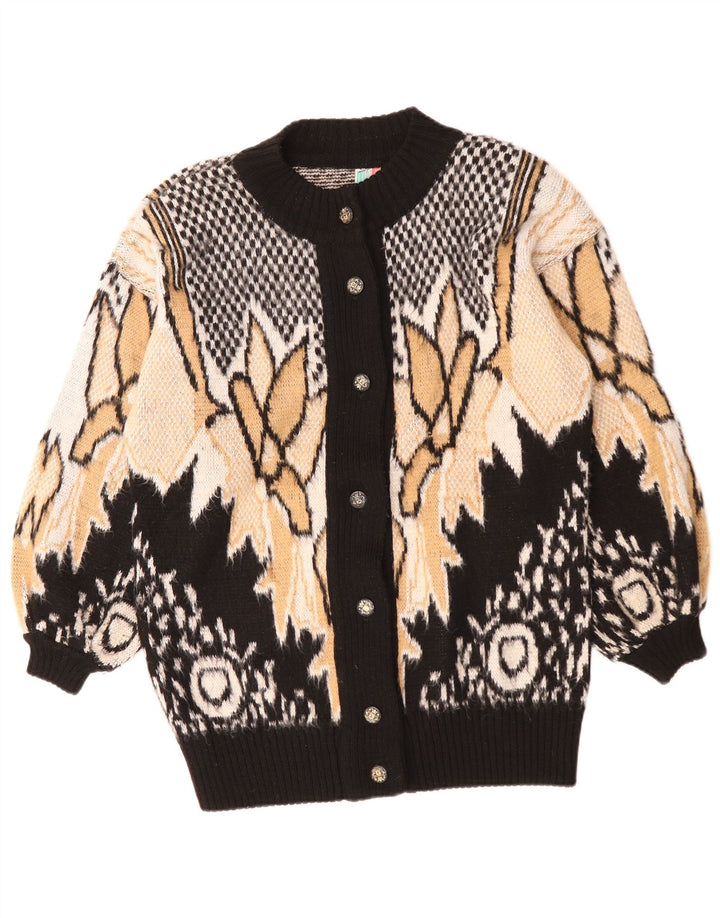 Vintage Womens Cardigan Sweater UK 20 2XL Multicoloured Floral