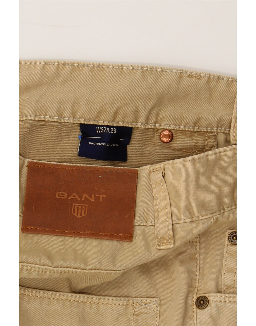 GANT Mens Straight Jeans W32 L28 Beige Cotton Vintage Gant and Second-Hand Gant from Messina Hembry 