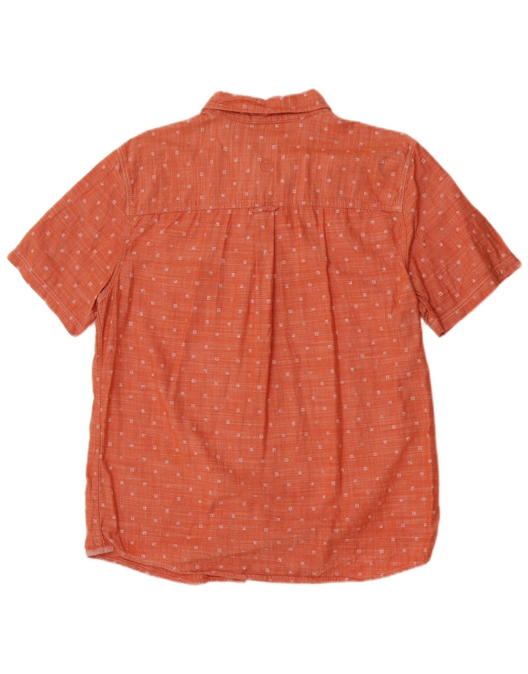 Fat Face Mens Short Sleeve Regular Fit Shirt Medium Orange Spotted Cotton