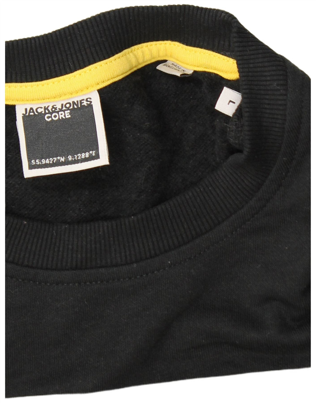 Jack & Jones Mens Graphic Sweatshirt Jumper Large Black Cotton