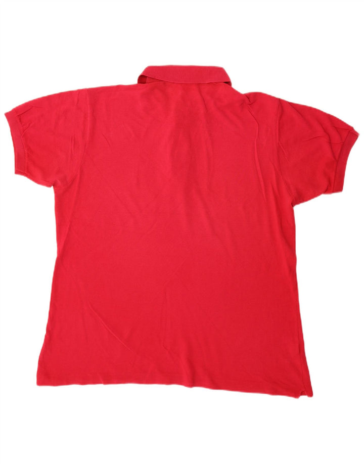 Lacoste Mens Polo Shirt Large Red Cotton