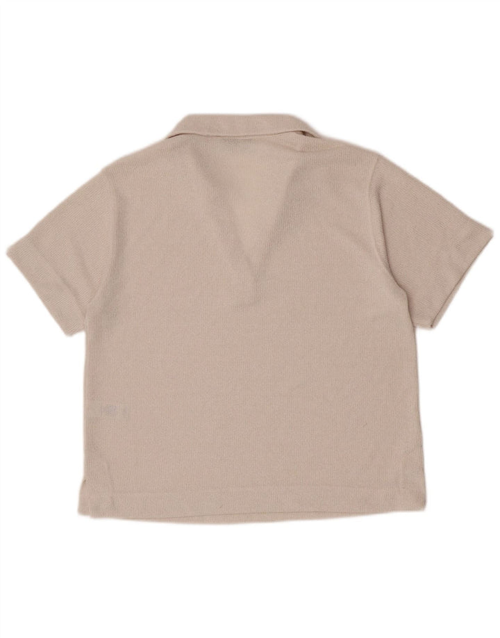Marks & Spencer Womens Polo Shirt UK 12 Medium White Polyester