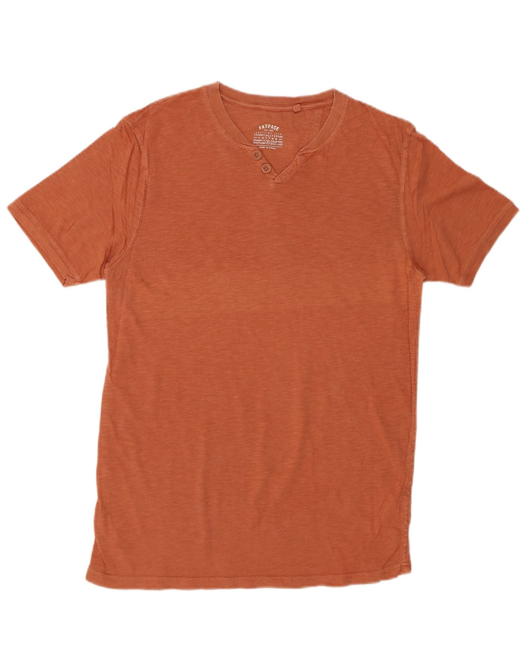 FAT FACE Mens T-Shirt Top Small Brown Flecked Cotton
