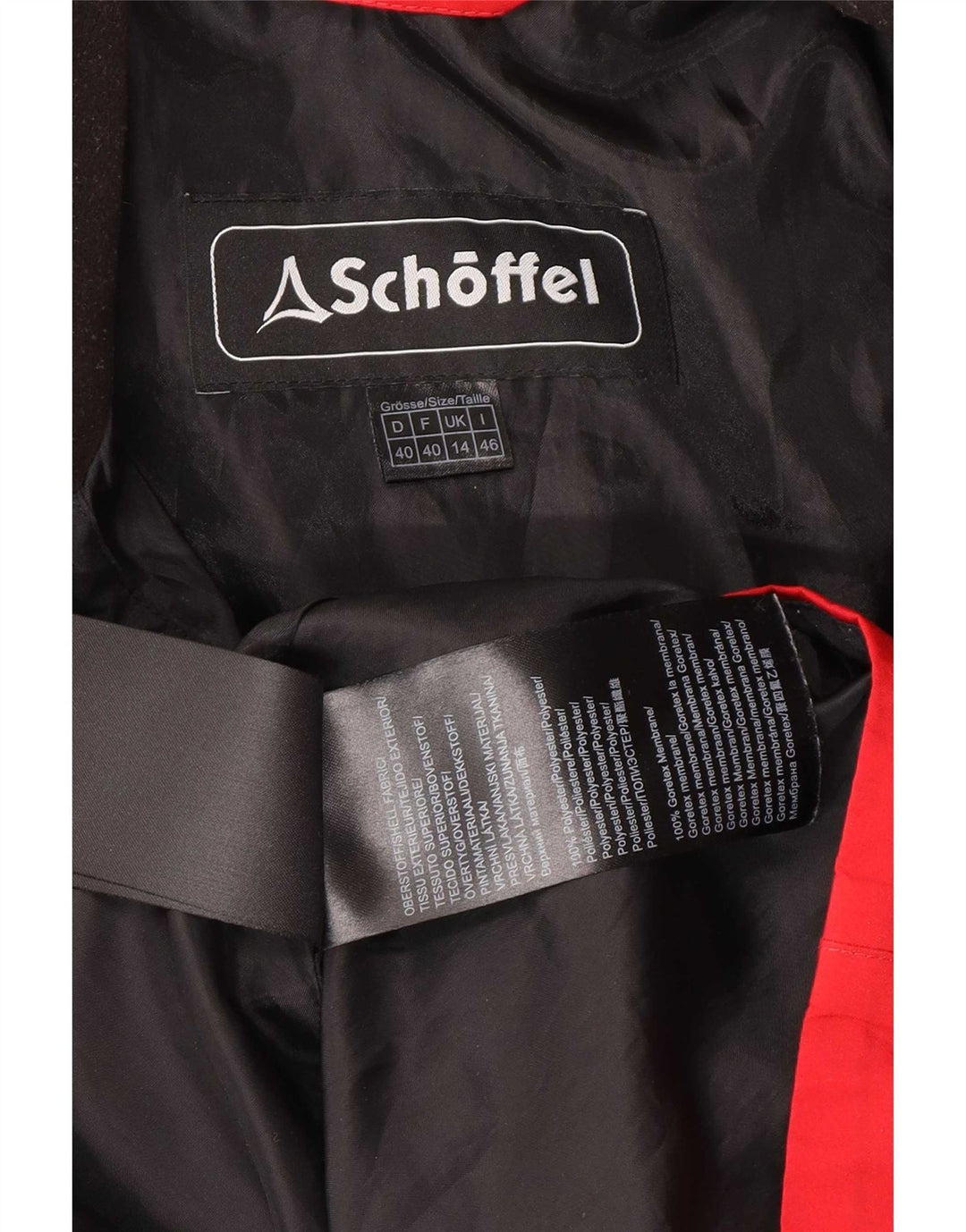 Schoffel Womens Rain Jacket UK 14 Large Red Polyester