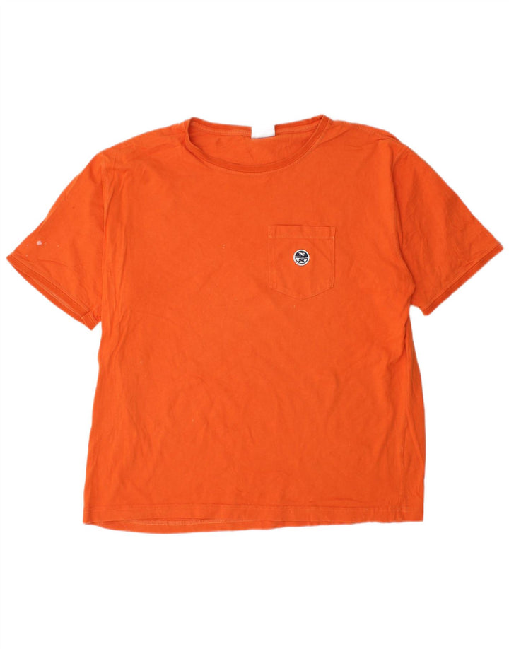 NORTH SAILS Mens T-Shirt Top 2XL Orange Cotton