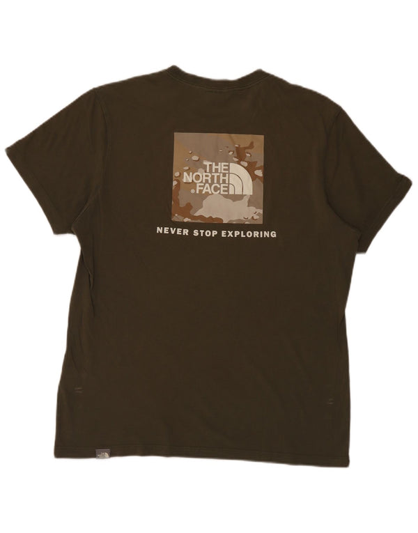 The North Face Mens Graphic T-Shirt Top Medium Khaki Cotton