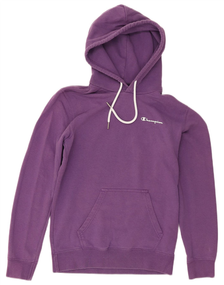 Champion Mens Hoodie Jumper Small Purple