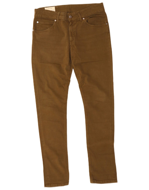 Vintage Womens Slim Jeans W32 L31 Brown Cotton