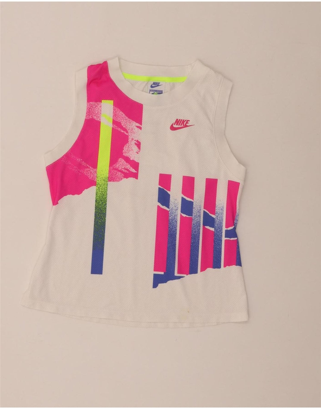 Nike Womens Standard Fit Graphic Vest Top UK 12 Medium White