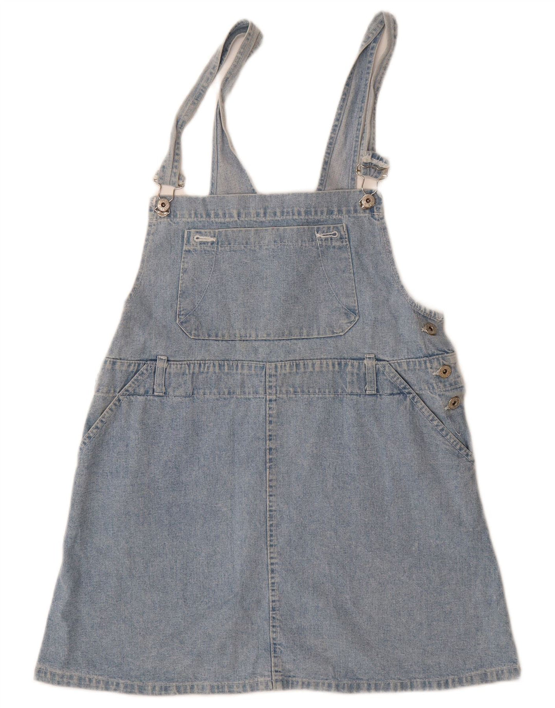 VINTAGE Girls Dungaree Denim Skirt 15-16 Years W34 Blue