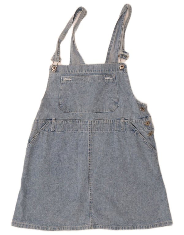 VINTAGE Girls Dungaree Denim Skirt 15-16 Years W34 Blue