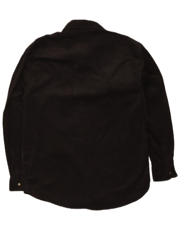 Vintage Mens Corduroy Shirt Size 39/40 Medium Black Classic