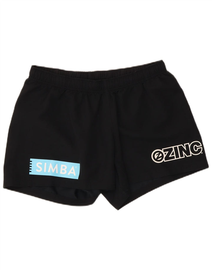 Nike Womens Graphic Sport Shorts UK 16 Large  Black Polyester