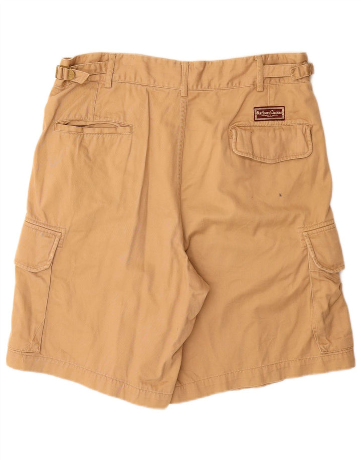 Marlboro Classics Mens Pegged Cargo Shorts EU 52 XL W32  Beige Cotton
