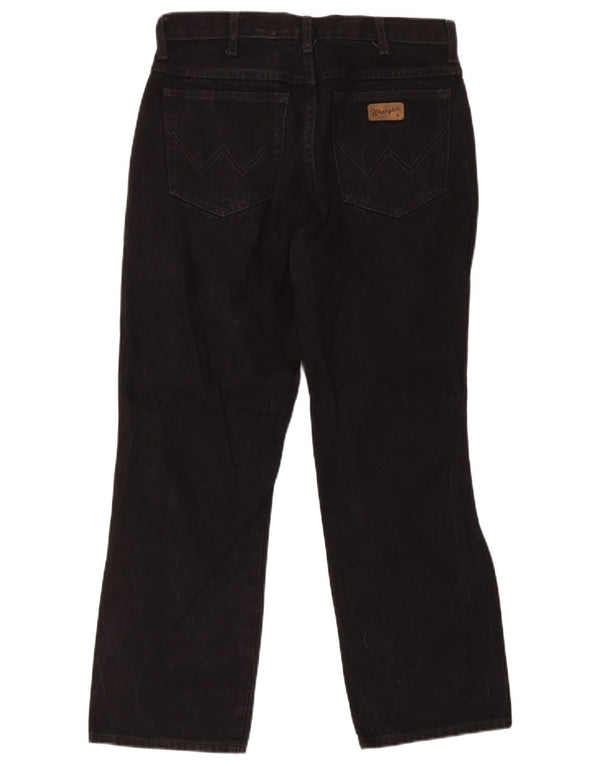Wrangler Mens Monterey Straight Jeans W34 L30 Black Cotton